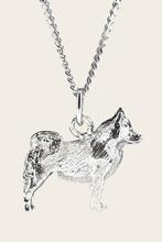 Zilveren Finse Lappenhond groot ketting hanger, Verzenden, Nieuw