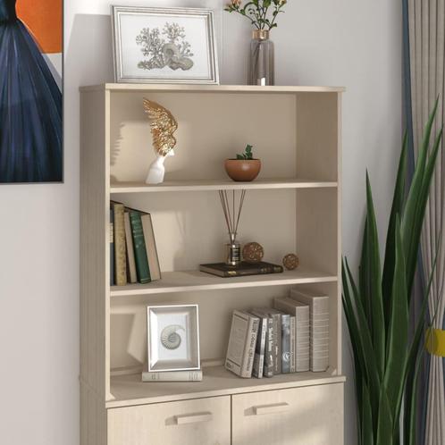 vidaXL Opzetkast HAMAR 85x35x100 cm massief grenenhout, Huis en Inrichting, Kasten | Buffetkasten, 25 tot 50 cm, Nieuw, Grenenhout