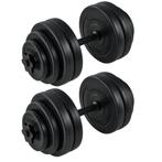 Dumbbellset - Totaal 30kg - 2 stuks - Zwart, Verzenden, Nieuw