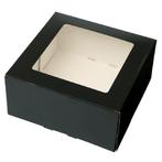 Taartdoos met venster 19x19x9cm. Zwart 3st, Verzenden, Nieuw