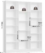 Ruim 17-Vakken Boekenrek – Opbergrek voor Woonkamer en Studi, Huis en Inrichting, Kasten | Boekenkasten, Verzenden, Nieuw