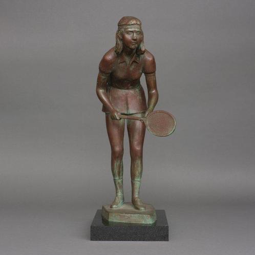 Tennisspeler - Gepatineerd brons - Kunitada Imashiro, Antiek en Kunst, Antiek | Overige Antiek