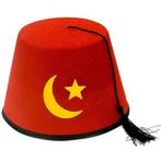 Turks fez verkleed hoedje van vilt - 1001 nacht hoeden, Nieuw, Ophalen of Verzenden