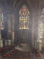 Alice Plato (1889-1961) - Church Interior, Antiek en Kunst