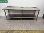 RVS Werktafel Tafel 240 x 70 x 89 cm Horeca, Ophalen of Verzenden, Gebruikt