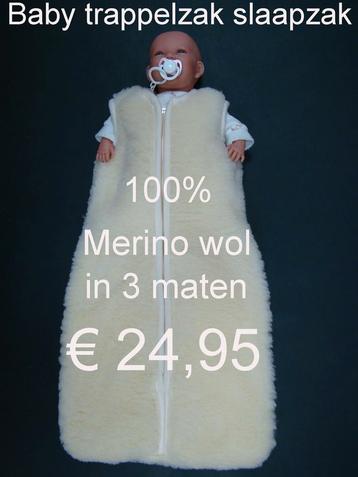 Baby Trappenzak Slaapzak 100% Merino wol € 24,95 in 3 maten