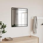 vidaXL Wandspiegel vierkant 50x50 cm ijzer zwart, Huis en Inrichting, Woonaccessoires | Spiegels, Verzenden, Nieuw