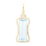 Zonder minimumprijs - Hanger - 14 karaat Geel goud - 4.01ct.