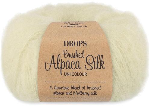 DROPS Brushed Alpaca Silk Uni Colour - 27 regenwoud dauw -, Hobby en Vrije tijd, Breien en Haken, Ophalen of Verzenden