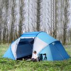 TRUUSK Kampeertent 4-6 Personen - Blauw - Tunneltent - 2 Sla, Caravans en Kamperen, Verzenden, Nieuw
