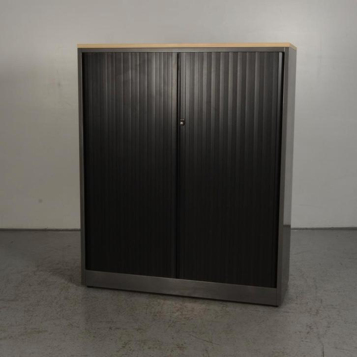 Roldeurkast Ahrend - Antraciet - 144 x 120 cm - Ahorn, Huis en Inrichting, Kasten | Roldeurkasten en Archiefkasten, Ophalen of Verzenden