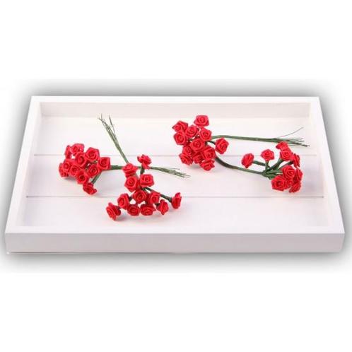 12x stuks rode roosjes van satijn 12 cm - Kunst rozen, Huis en Inrichting, Kamerplanten, Verzenden
