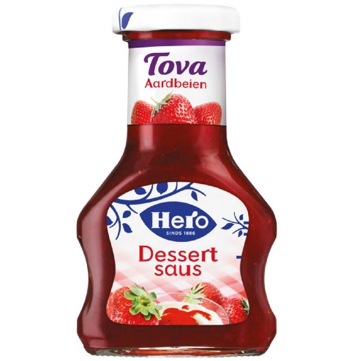 Hero Tova Dessertsaus Aardbei 125ml**, Hobby en Vrije tijd, Taarten en Cupcakes maken, Nieuw, Verzenden
