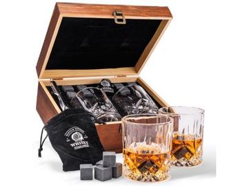 Veiling - Whisky set 8 Koelstenen en 2 Whiskey Glazen beschikbaar voor biedingen