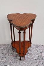 Table ambulante in Schildvorm met Kubus Parquetry -, Antiek en Kunst, Curiosa en Brocante