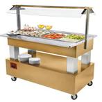 Buffet - salad bar, gekoeld, 4x gn 1/1-150 (licht eiken, Verzenden, Nieuw in verpakking