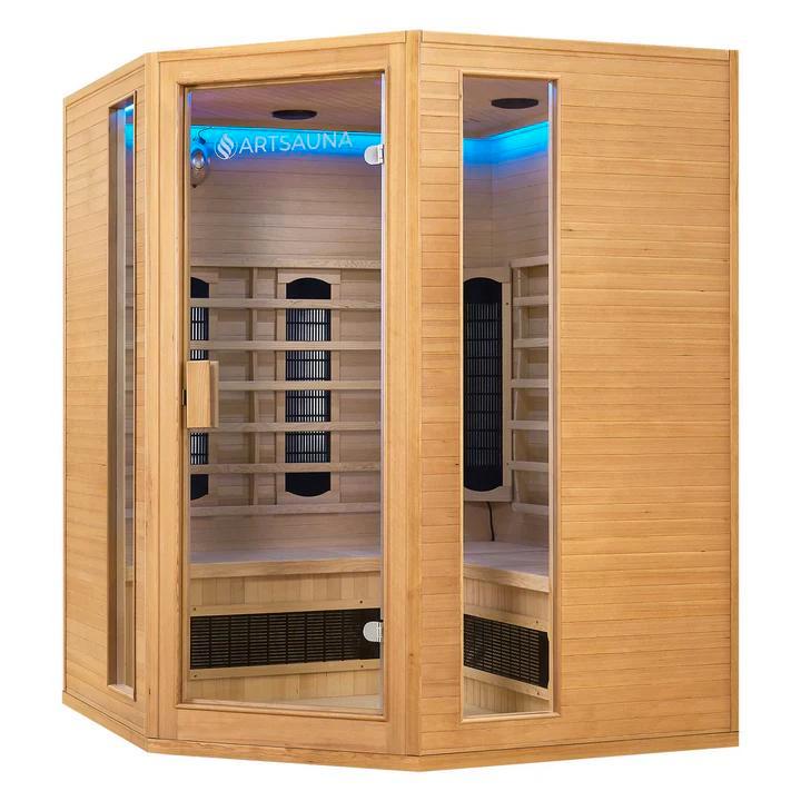 Infraroodcabine Nyborg E150K - 150x150x190cm - Dubbele Techn, Sport en Fitness, Sauna, Nieuw, Verzenden
