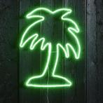 Neon silhouette Palmboom groen, voor binnen en buiten, Ophalen of Verzenden, Nieuw, Overige materialen, Wandlamp