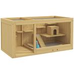 TRUUSK Houten Hamsterkooi, Speelhuis Voor Woestijnratten, Me, Dieren en Toebehoren, Knaagdieren en Konijnen | Hokken en Kooien