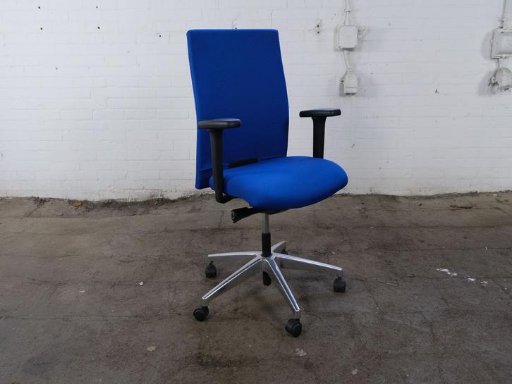 Interstuhl | Bureaustoel | Gebruikt | Blauw gestoffeerd | Ge, Huis en Inrichting, Bureaus, Gebruikt, Verzenden