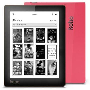 Kobo Aura eReader 6 Inch - Zwart/Rood beschikbaar voor biedingen