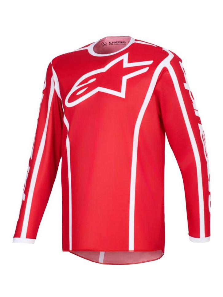 Alpinestars 2026 Fluid Apex volwassen cross shirt Rood/Wit, Motoren, Kleding | Motorkleding, Verzenden