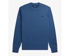 Fred Perry - Crew Neck Sweatshirt - Blauwe Sweater - M, Kleding | Heren, Nieuw