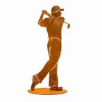 Rusty Golfer Deco Figuur | Vaderdagcadeau | Patina, Nieuw, Verzenden
