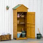 TRUUSK Outsunny Gerätehaus aus Naturholz, Geräteschrank, Gar, Verzenden, Nieuw