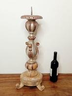 Kaarsenhouder - Polychroom hout - 68 cm, Antiek en Kunst