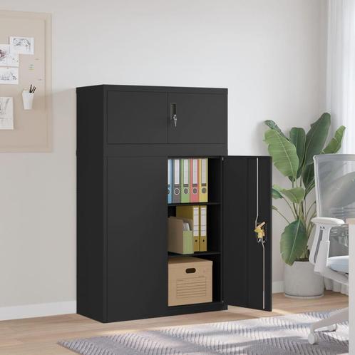 vidaXL Archiefkast 90x40x145 cm staal zwart, Huis en Inrichting, Kasten | Overige, Nieuw, Verzenden