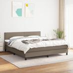 vidaXL Boxspring met matras stof taupe 180x200 cm, Huis en Inrichting, Slaapkamer | Bedden, Eenpersoons, Verzenden, Nieuw, 80 cm
