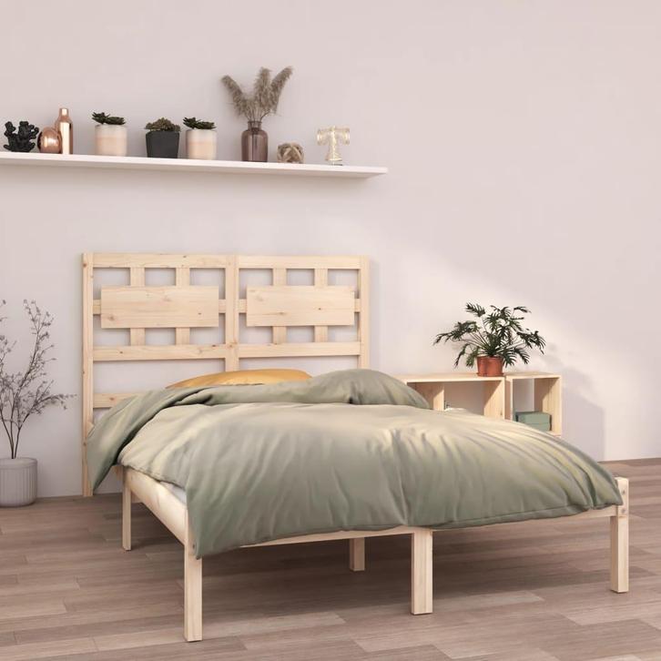vidaXL Bedframe massief hout 120x200 cm, Huis en Inrichting, Slaapkamer | Bedden, 120 cm, 200 cm, Bruin, Twijfelaar, Nieuw, Hout