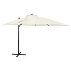 vidaXL Zweefparasol met paal en LED-verlichting 250 cm, Tuin en Terras, Parasols, Verzenden, Nieuw, 2 tot 3 meter, Zweefparasol