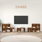 vidaXL TV-kast set Wandgemonteerd 8 pcs Oud Hout Bewerkt, Minder dan 50 cm, Verzenden, Nieuw, Minder dan 100 cm