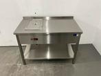 RVS Werktafel met Bain-Marie - Deltahoreca, Verzenden, Gebruikt