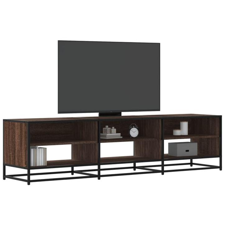 vidaXL Tv-meubel 180x40x46 cm bewerkt hout bruin, Huis en Inrichting, Kasten | Televisiemeubels, Nieuw, Overige houtsoorten, Verzenden