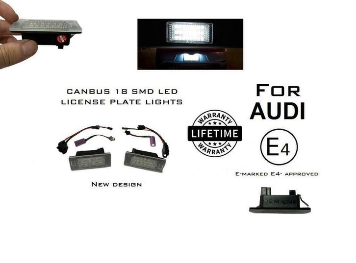 LED kenteken voor Audi A1 A3 A4 S4 A5 S5 A6 S6 A7 S7 Q5 TT, Auto-onderdelen, Verlichting, Nieuw, Audi, Ophalen of Verzenden