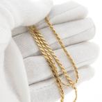Gouden gedraaide schakel ketting; Binder | 45,5 cm, Sieraden, Tassen en Uiterlijk, Ophalen of Verzenden, Gebruikt, Overige kleuren
