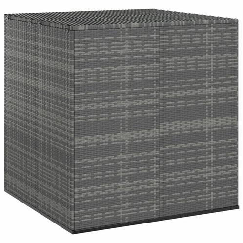 Tuinbox 100x97,5x104 cm polyetheen rattan grijs, Tuin en Terras, Tuinhuizen, Nieuw, Verzenden