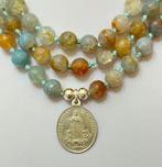 Agate Azulado de Brasil Natural (12 mm), zeldzaam, katholiek, Antiek en Kunst