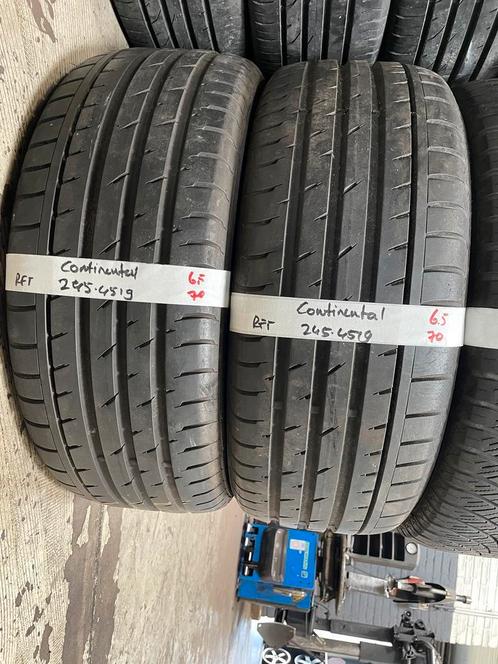 245-45-19 Continental Zomerbanden 6.5mm RUNFLAT 245 45 19, Auto-onderdelen, Banden en Velgen, 19 inch, Zomerbanden, 245 mm, Personenwagen
