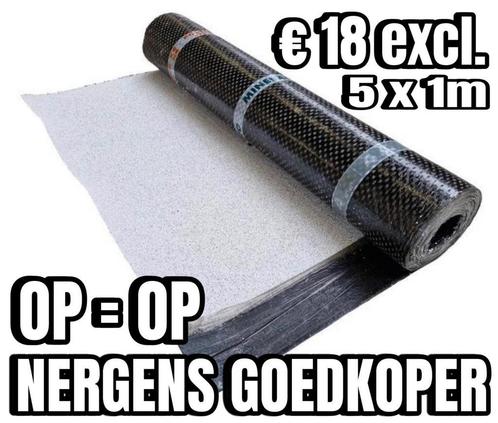 Toplaag Brandrol 4,5mm | Leislag SBS 5m € 18 excl., Doe-het-zelf en Verbouw, Dakpannen en Dakbedekking, Overige kleuren, 15 m² of meer