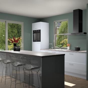 Sneeuwwitte hoogglans keuken Toulouse 52570, Huis en Inrichting, Keuken | Complete keukens, Verzenden
