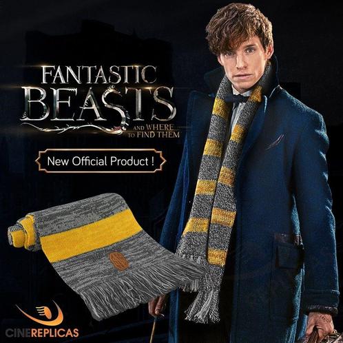 Fantastic Beasts Sjaal Newt Scamander 190 cm, Verzamelen, Harry Potter, Nieuw, Ophalen of Verzenden