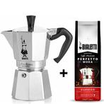 Bialetti Moka Express 3 kops + Classico koffie 250gr, Witgoed en Apparatuur, Koffiezetapparaten, Afneembaar waterreservoir, Nieuw