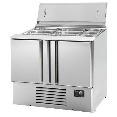 GGM Gastro | Saladette Premium PLUS - 978mm - 2 deuren - met, Zakelijke goederen, Horeca | Meubilair en Inrichting, Nieuw in verpakking