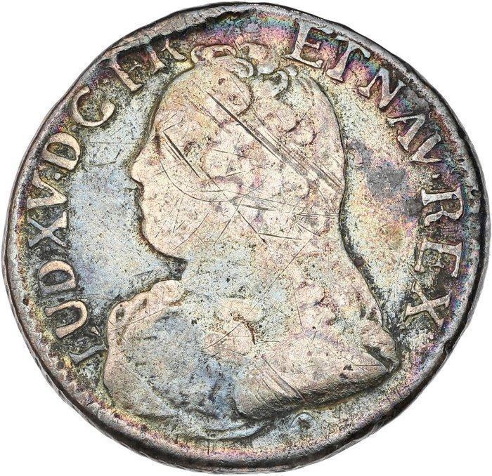 Frankrijk. Louis XV (1715-1774). 1/5 Écu 1728-Q, Perpignan, Postzegels en Munten, Munten | Europa | Euromunten