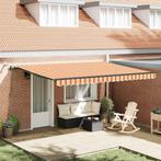 vidaXL Inklapbaar Zonnescherm met geel en oranje 450 × 300, Tuin en Terras, Zonneschermen, Verzenden, Nieuw