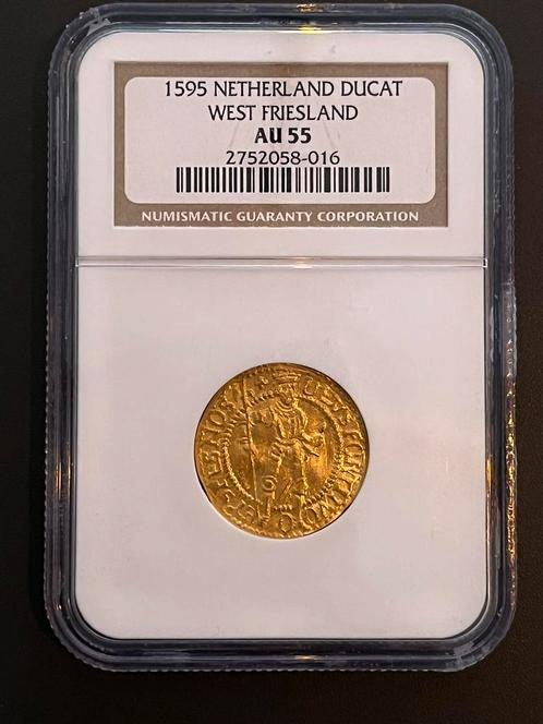 Provincie W.Friesland Gouden Dukaat 1595 Hongaars type AU55, Postzegels en Munten, Munten en Bankbiljetten | Verzamelingen, Munten